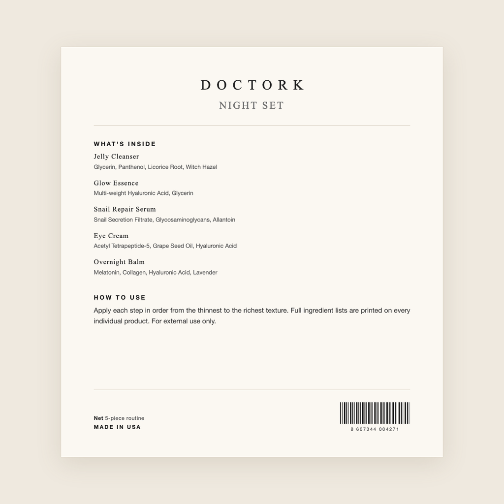 Doctork Night Set what's inside