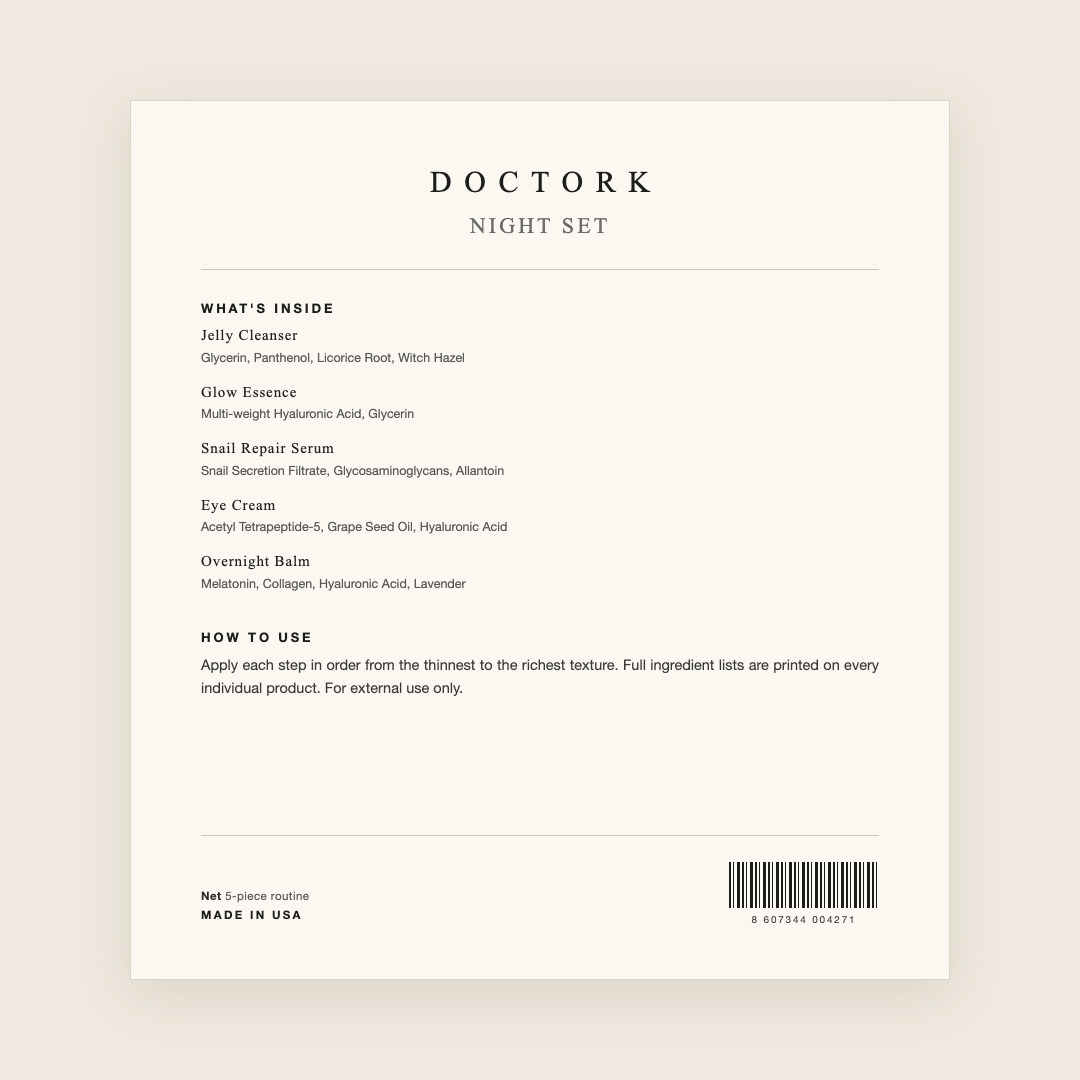 Doctork Night Set what's inside